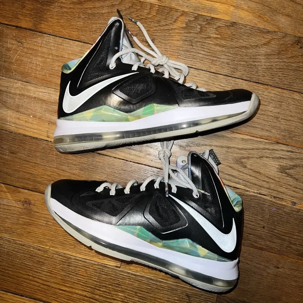 Nike LeBron 10 X Prism Men Size 8.5/Women 10 black.basketball.rare.classic